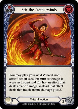 Stir the Aetherwinds (Red) (ARC129) - Arcane Rising 1st Edition Rainbow Foil