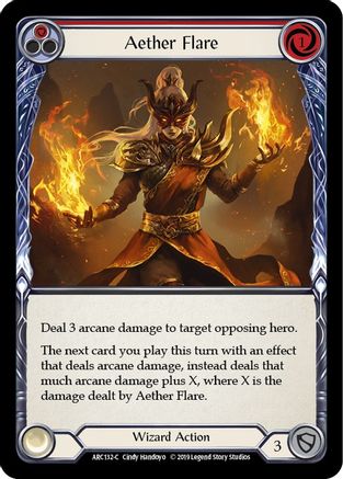 Aether Flare (Red) (ARC132) - Arcane Rising Unlimited Edition Rainbow Foil