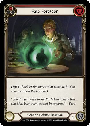 Fate Foreseen (Red) (ARC200) - Arcane Rising 1st Edition Rainbow Foil