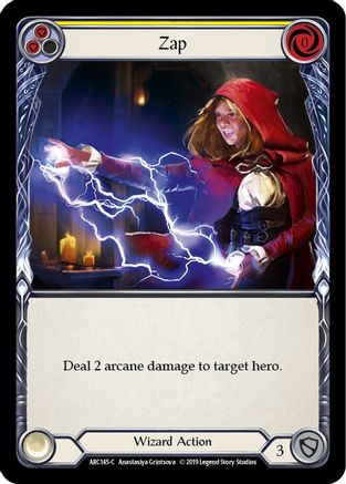Zap (Yellow) (ARC145) - Arcane Rising Unlimited Edition Rainbow Foil
