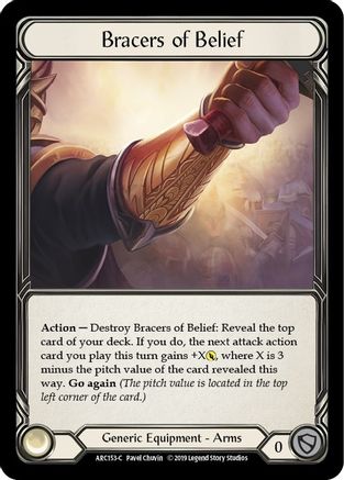 Bracers of Belief (ARC153) - Arcane Rising 1st Edition Cold Foil