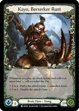 Kayo, Berserker Runt (CRU002) - Crucible of War 1st Edition