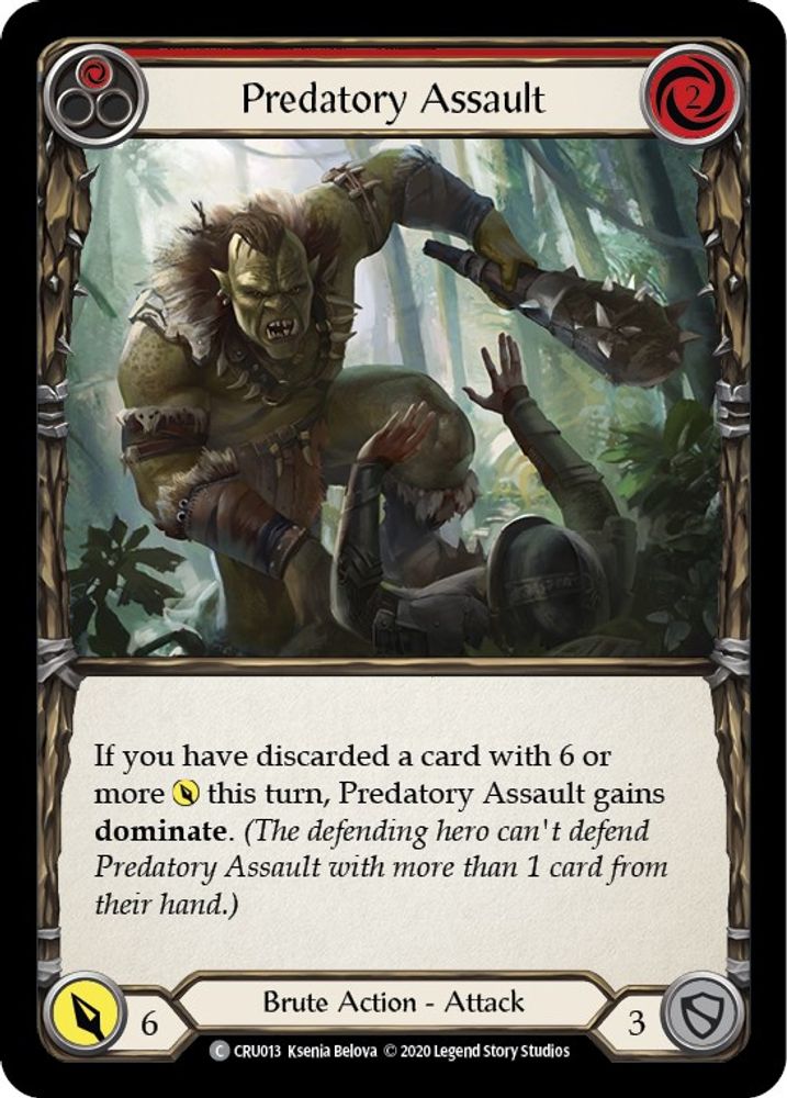 Predatory Assault (Red) (CRU013)  1st Edition