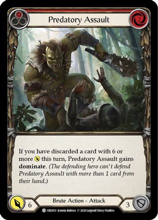 Predatory Assault (Red) (CRU013) - Crucible of War Unlimited Edition