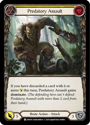Predatory Assault (Yellow) (CRU014) - Crucible of War Unlimited Edition