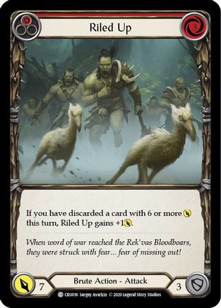Riled Up (Red) (CRU016) - Crucible of War Unlimited Edition Rainbow Foil