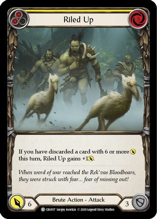 Riled Up (Yellow) (CRU017) - Crucible of War Unlimited Edition Rainbow Foil