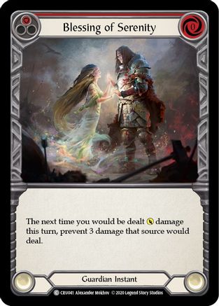 Blessing of Serenity (Red) (CRU041) - Crucible of War 1st Edition