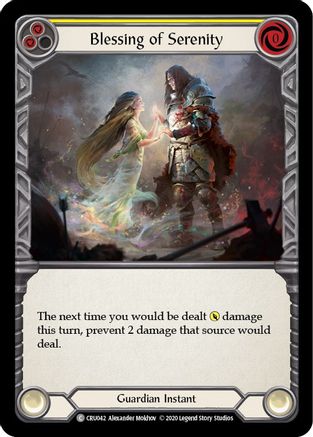 Blessing of Serenity (Yellow) (CRU042) - Crucible of War Unlimited Edition