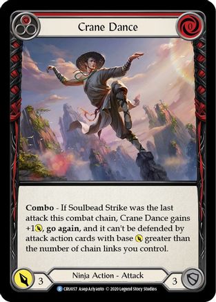 Crane Dance (Red) (CRU057) - Crucible of War 1st Edition Rainbow Foil