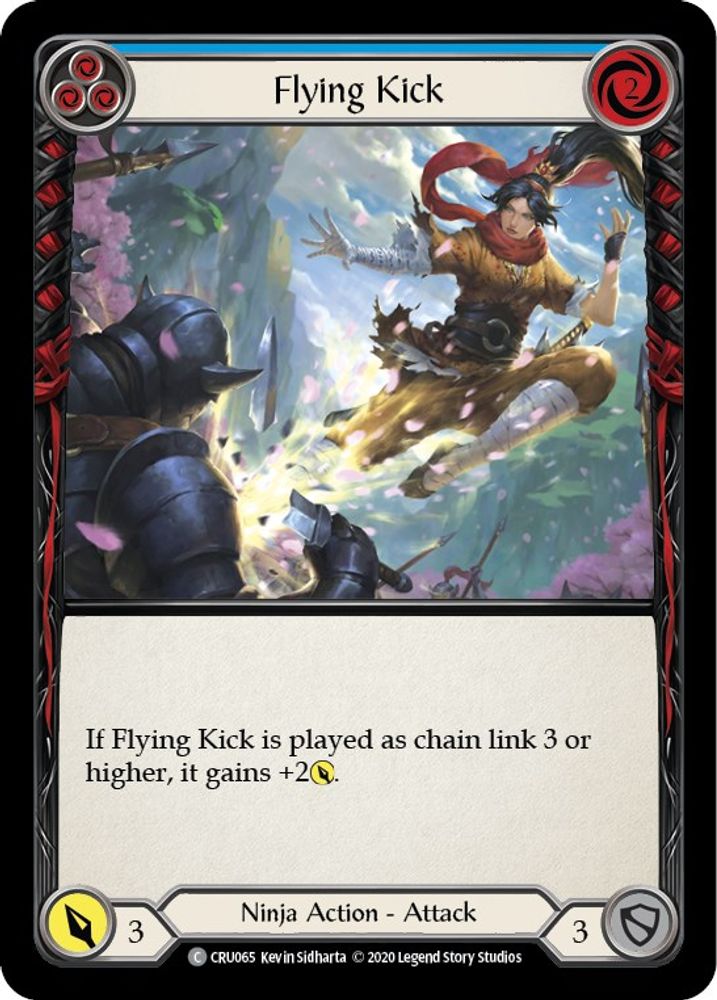 Flying Kick (Blue) (CRU065)  1st Edition
