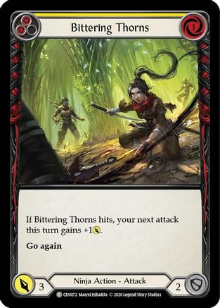 Bittering Thorns (CRU072) - Crucible of War 1st Edition Rainbow Foil