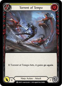 Torrent of Tempo (Yellow) Rainbow Foil 1st Ed
