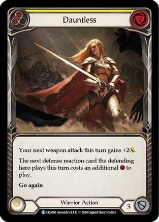 Dauntless (Yellow) (CRU086) - Crucible of War Unlimited Edition Rainbow Foil