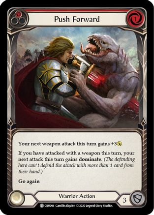Push Forward (Red) (CRU094) - Crucible of War 1st Edition Rainbow Foil