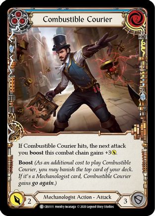 Combustible Courier (Blue) (CRU111) - Crucible of War 1st Edition Rainbow Foil