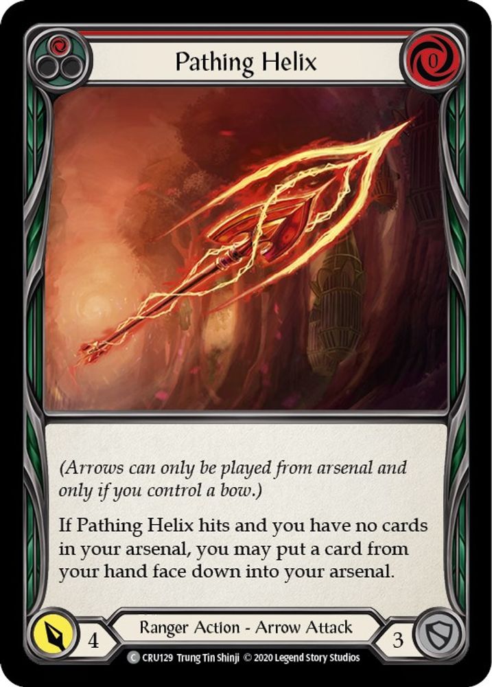 Pathing Helix (Red) (CRU129)  1st Edition Rainbow Foil