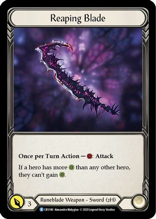 Reaping Blade (CRU140) - Crucible of War Unlimited Edition Rainbow Foil