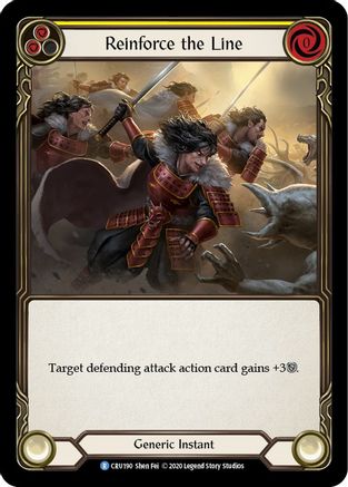 Reinforce the Line (Yellow) (CRU190) - Crucible of War Unlimited Edition Rainbow Foil