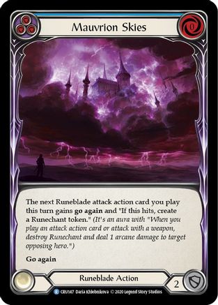 Mauvrion Skies (Blue) (CRU147) - Crucible of War 1st Edition