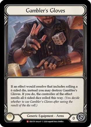 Gambler's Gloves (CRU179) - Crucible of War 1st Edition Cold Foil
