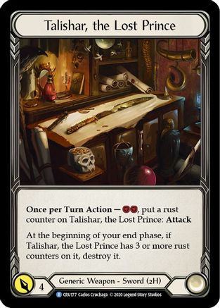 Talishar, the Lost Prince (CRU177) - Crucible of War Unlimited Edition Rainbow Foil