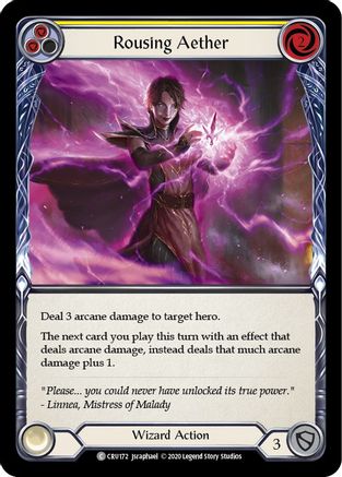 Rousing Aether (Yellow) (CRU172) - Crucible of War 1st Edition Rainbow Foil