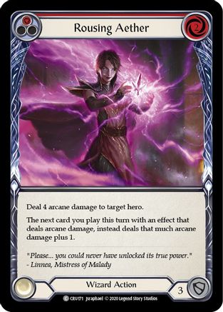 Rousing Aether (Red) (CRU171) - Crucible of War 1st Edition Rainbow Foil