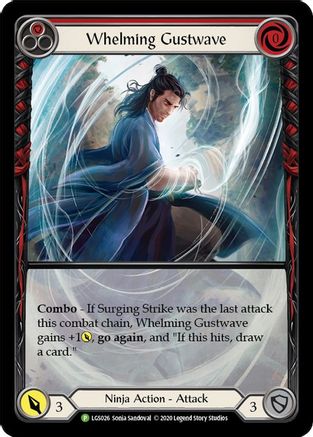 Whelming Gustwave (Red) - LGS026 (LGS026) - Flesh and Blood: Promo Cards Rainbow Foil