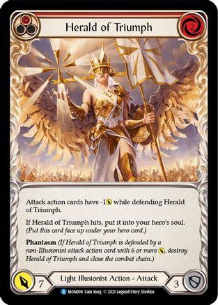 Herald of Triumph (Red) (MON008) - Monarch Unlimited Edition Rainbow Foil