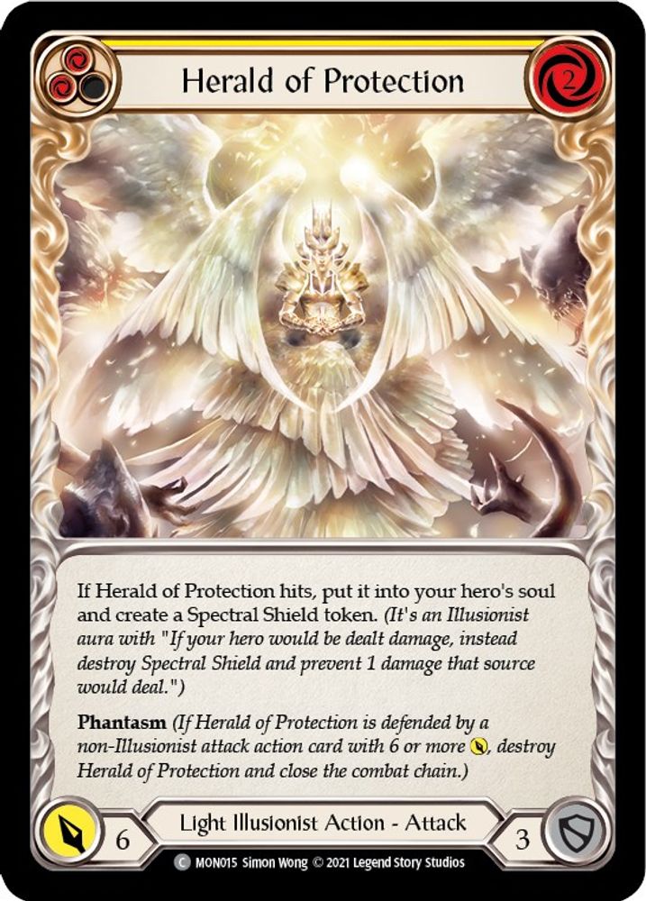 Herald of Protection (Yellow) (MON015)  1st Edition