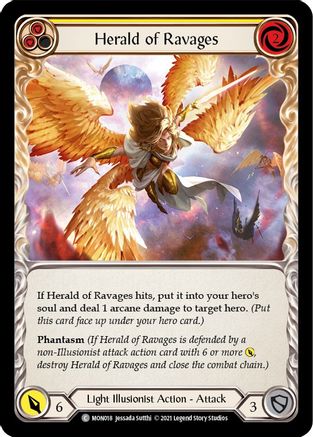 Herald of Ravages (Yellow) (MON018) - Monarch 1st Edition