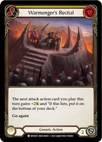 Warmonger's Recital (Yellow) Rainbow Foil Unlim