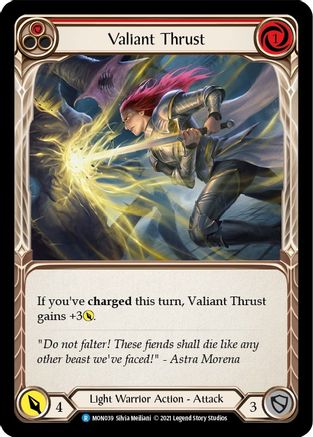 Valiant Thrust (Red) (MON039) - Monarch Unlimited Edition