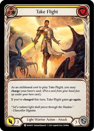 Take Flight (Yellow) (MON055) - Monarch 1st Edition Rainbow Foil