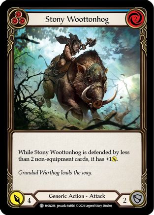 Stony Woottonhog (Blue) (MON286) - Monarch Unlimited Edition Rainbow Foil