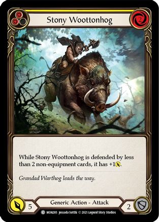 Stony Woottonhog (Yellow) (MON285) - Monarch 1st Edition Rainbow Foil