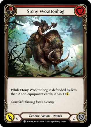 Stony Woottonhog (Red) (MON284) - Monarch 1st Edition Rainbow Foil