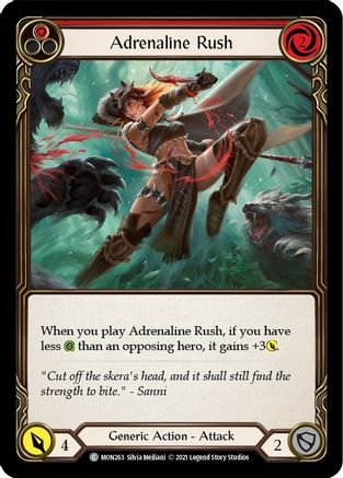 Adrenaline Rush (Red) (MON263) - Monarch 1st Edition Rainbow Foil