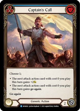 Captain's Call (Blue) (MON262) - Monarch Unlimited Edition Rainbow Foil
