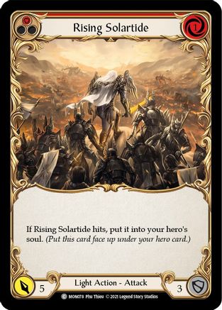 Rising Solartide (Red) (MON078) - Monarch 1st Edition Rainbow Foil