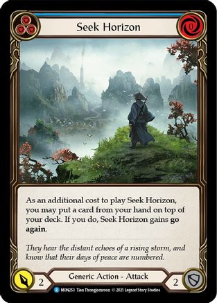 Seek Horizon (Blue) (MON253) - Monarch 1st Edition Rainbow Foil