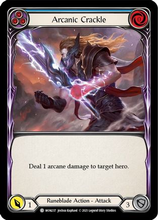 Arcanic Crackle (Blue) (MON237) - Monarch Unlimited Edition Rainbow Foil