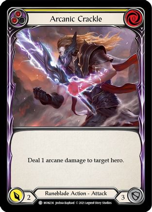 Arcanic Crackle (Yellow) (MON236) - Monarch 1st Edition Rainbow Foil