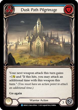 Dusk Path Pilgrimage (Blue) (MON112) - Monarch 1st Edition Rainbow Foil