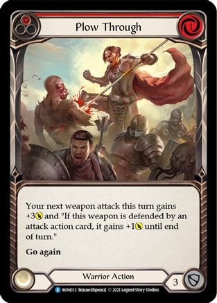 Plow Through (Red) (MON113) - Monarch Unlimited Edition Rainbow Foil