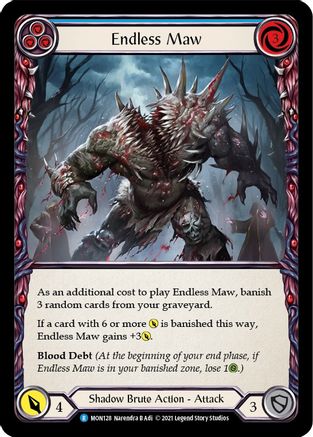 Endless Maw (Blue) (MON128) - Monarch 1st Edition Rainbow Foil
