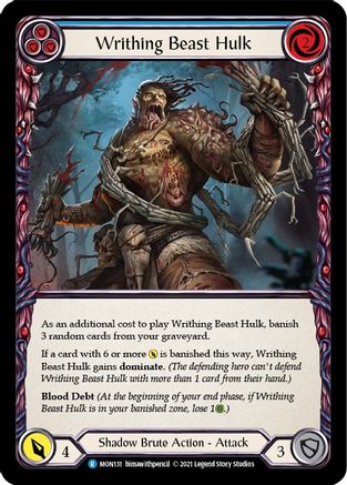 Writhing Beast Hulk (Blue) (MON131) - Monarch 1st Edition Rainbow Foil