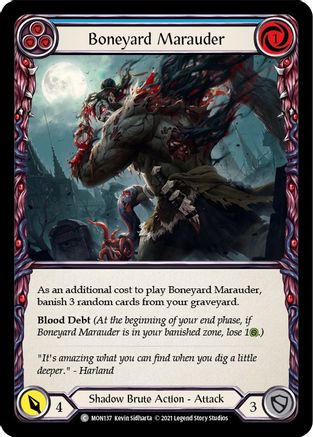Boneyard Marauder (Blue) (MON137) - Monarch 1st Edition