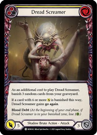 Dread Screamer (Yellow) (MON142) - Monarch 1st Edition